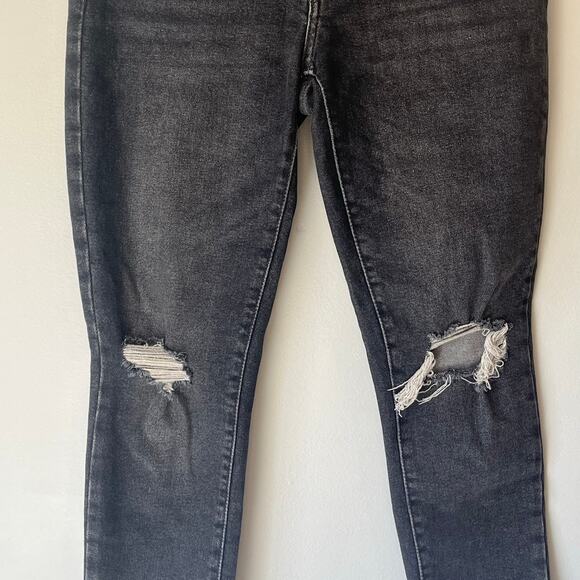 Levi's Black Distressed 711 Skinny Jean Size 28 - Picture 8 of 12